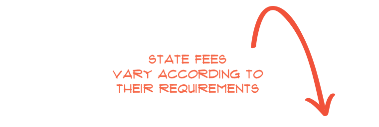 state fees vary according to their requirements