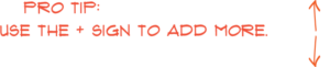 use the plus sign to add more courses